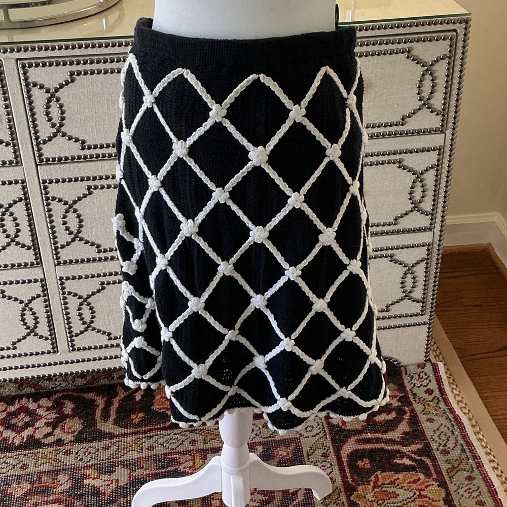 Etcetera Black and White A-Line Skirt